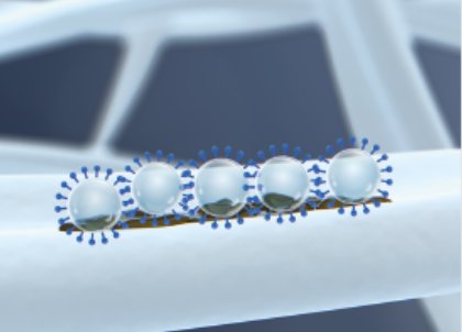 バブルが汚れに付着