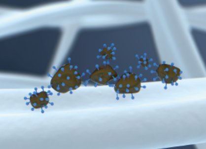 汚れが剥がれる